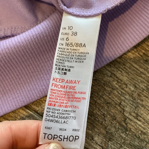 Top shop lavender ruffle front sweatshirt - Picture 6 of 9